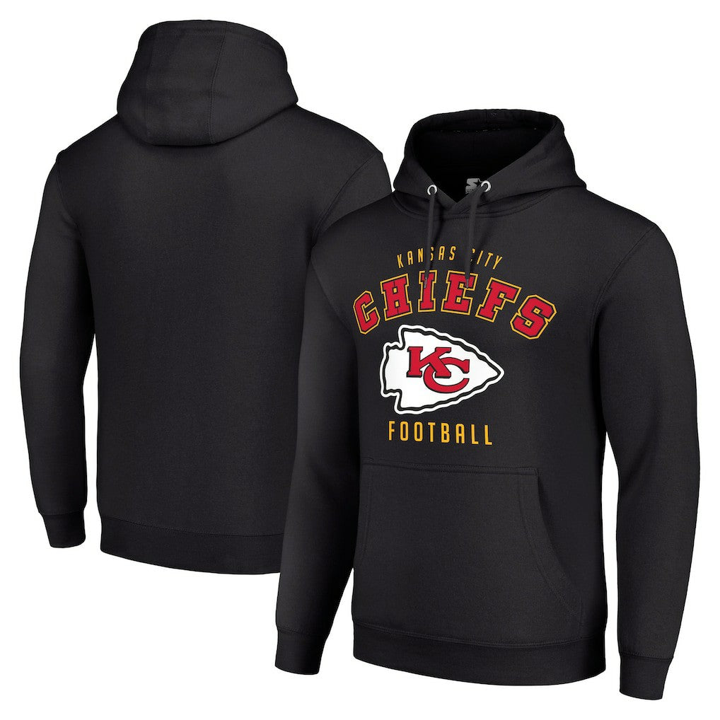 Kansas City Chiefs Starter Unisex Logo Pullover Hoodie Black | NFL