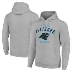 Carolina Panthers Starter Unisex Logo Pullover Hoodie Heather Gray | NFL