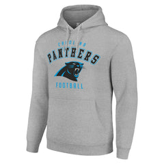 Carolina Panthers Starter Unisex Logo Pullover Hoodie Heather Gray | NFL