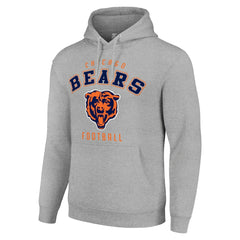 Chicago Bears Starter Unisex Logo Pullover Hoodie Heather Gray | NFL