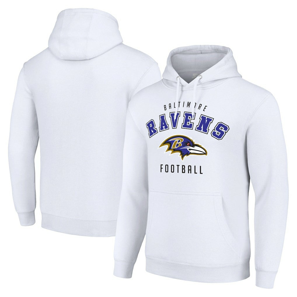 Baltimore Ravens Starter Unisex Logo Pullover Hoodie White | NFL