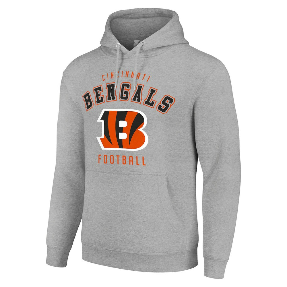 Cincinnati Bengals Starter Unisex Logo Pullover Hoodie Heather Gray | NFL