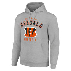 Cincinnati Bengals Starter Unisex Logo Pullover Hoodie Heather Gray | NFL