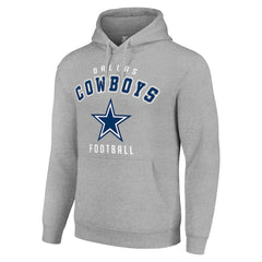 Dallas Cowboys Starter Unisex Logo Pullover Hoodie Heather Gray | NFL