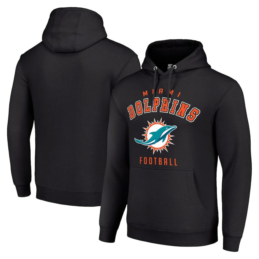 Miami Dolphins Starter Unisex Logo Pullover Hoodie Black | NFL