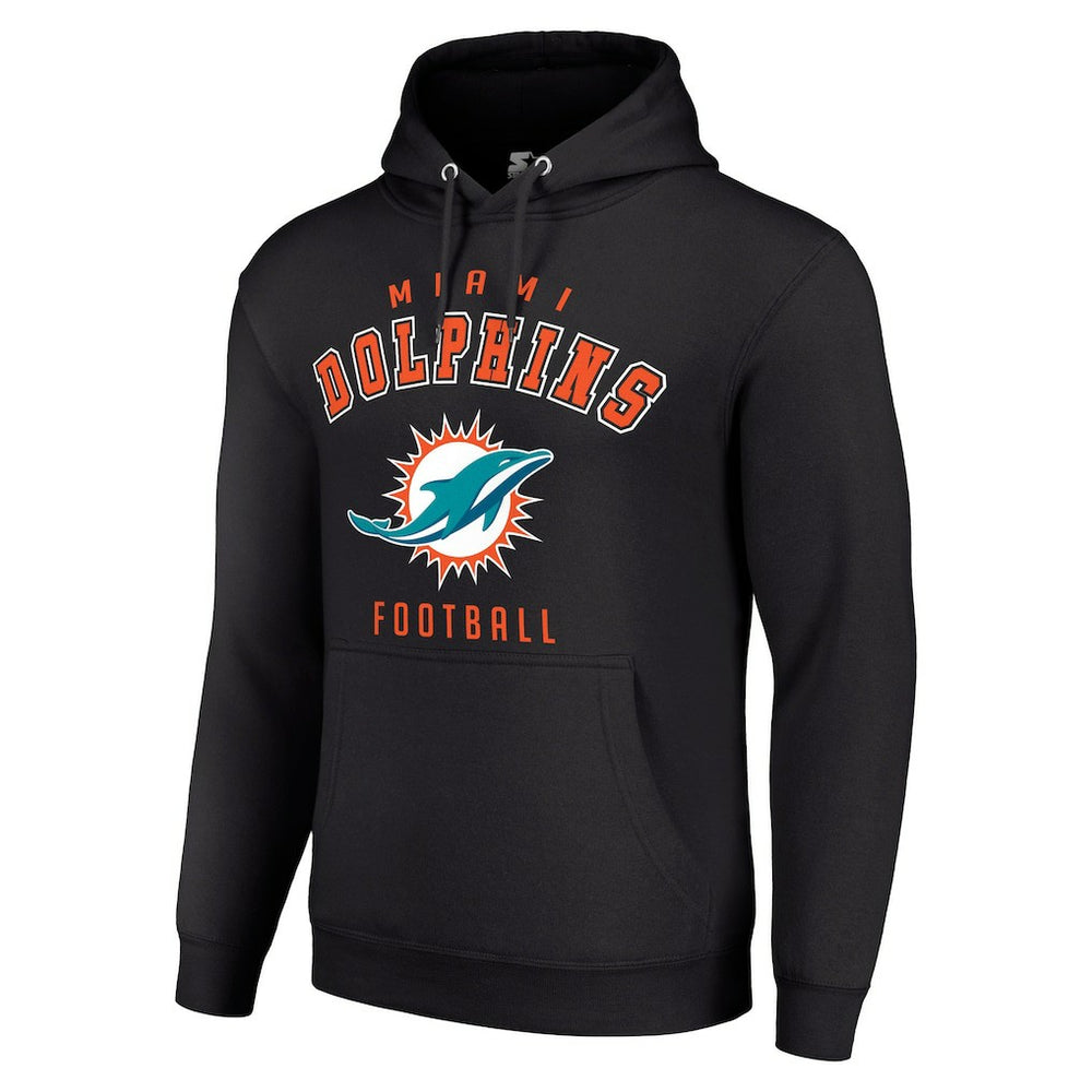 Miami Dolphins Starter Unisex Logo Pullover Hoodie Black | NFL