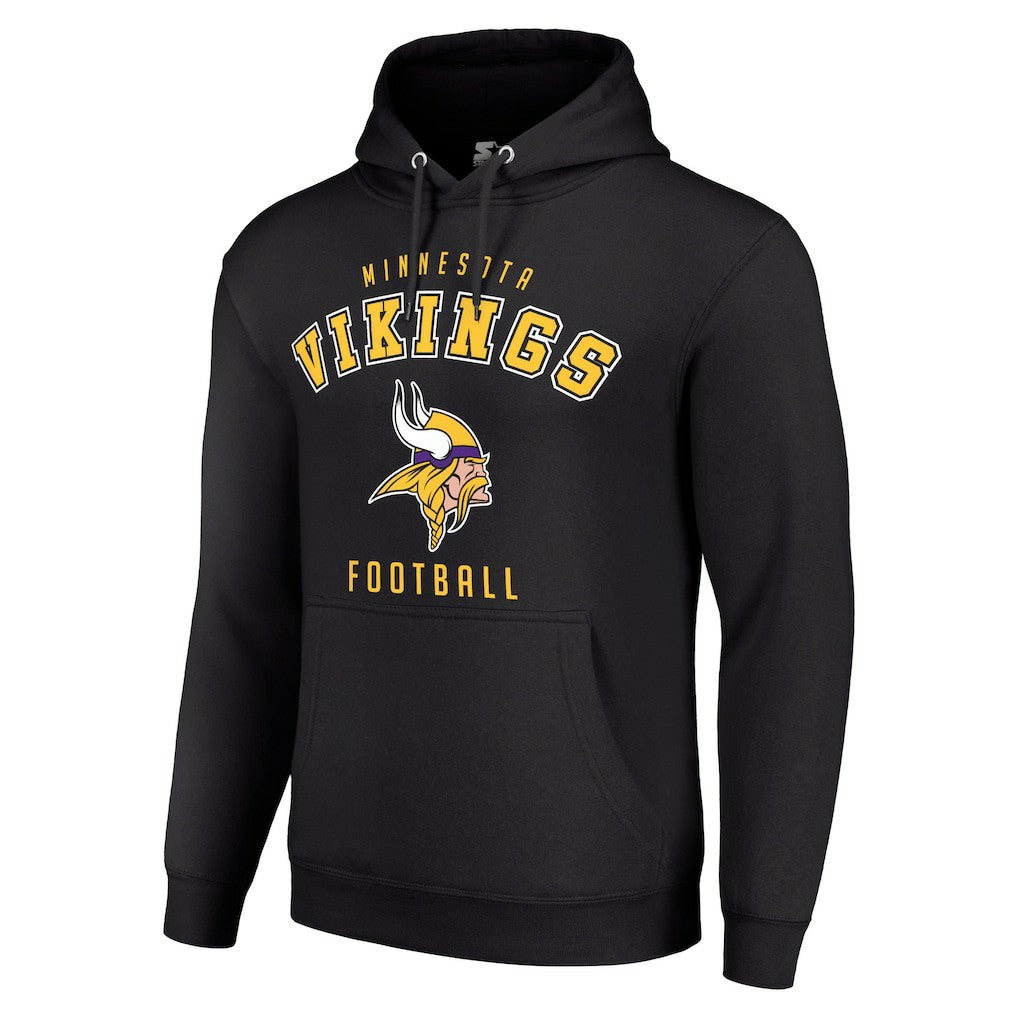 Minnesota Vikings Starter Unisex Logo Pullover Hoodie Black | NFL