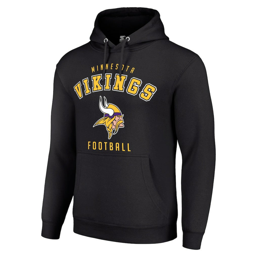 Minnesota Vikings Starter Unisex Logo Pullover Hoodie Black | NFL