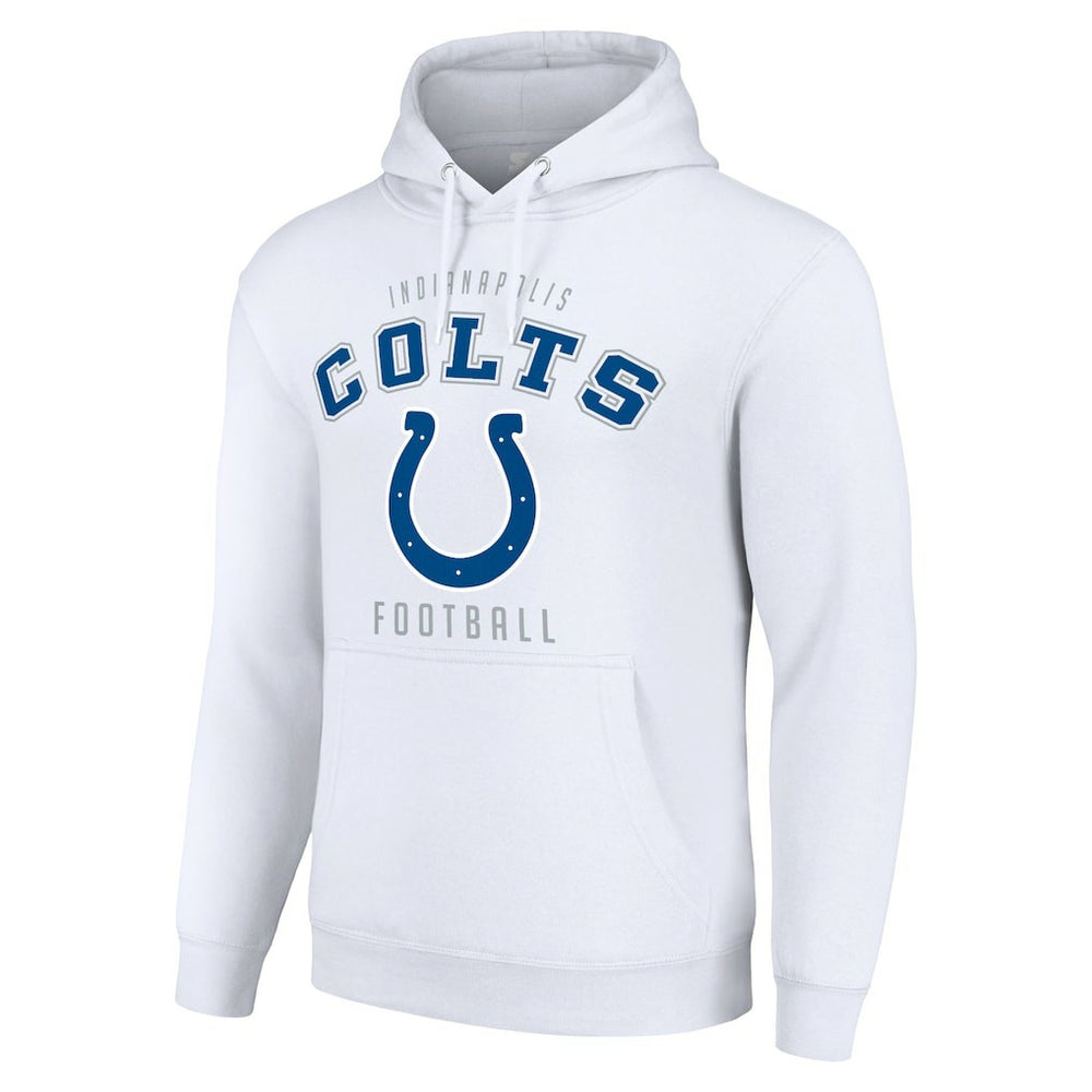 Indianapolis Colts Starter Unisex Logo Pullover Hoodie White | NFL