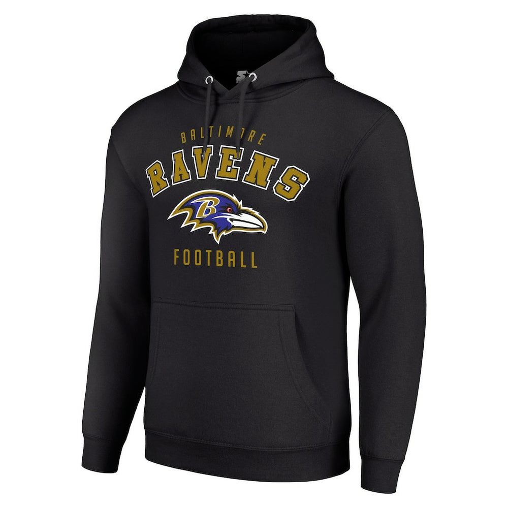 Baltimore Ravens Starter Unisex Logo Pullover Hoodie Black | NFL