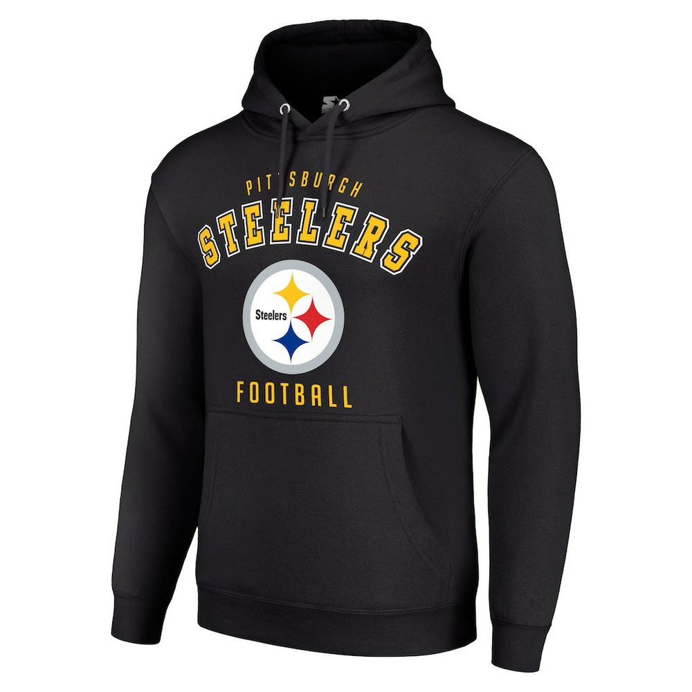 Pittsburgh Steelers Starter Unisex Logo Pullover Hoodie Black | NFL