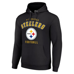 Pittsburgh Steelers Starter Unisex Logo Pullover Hoodie Black | NFL
