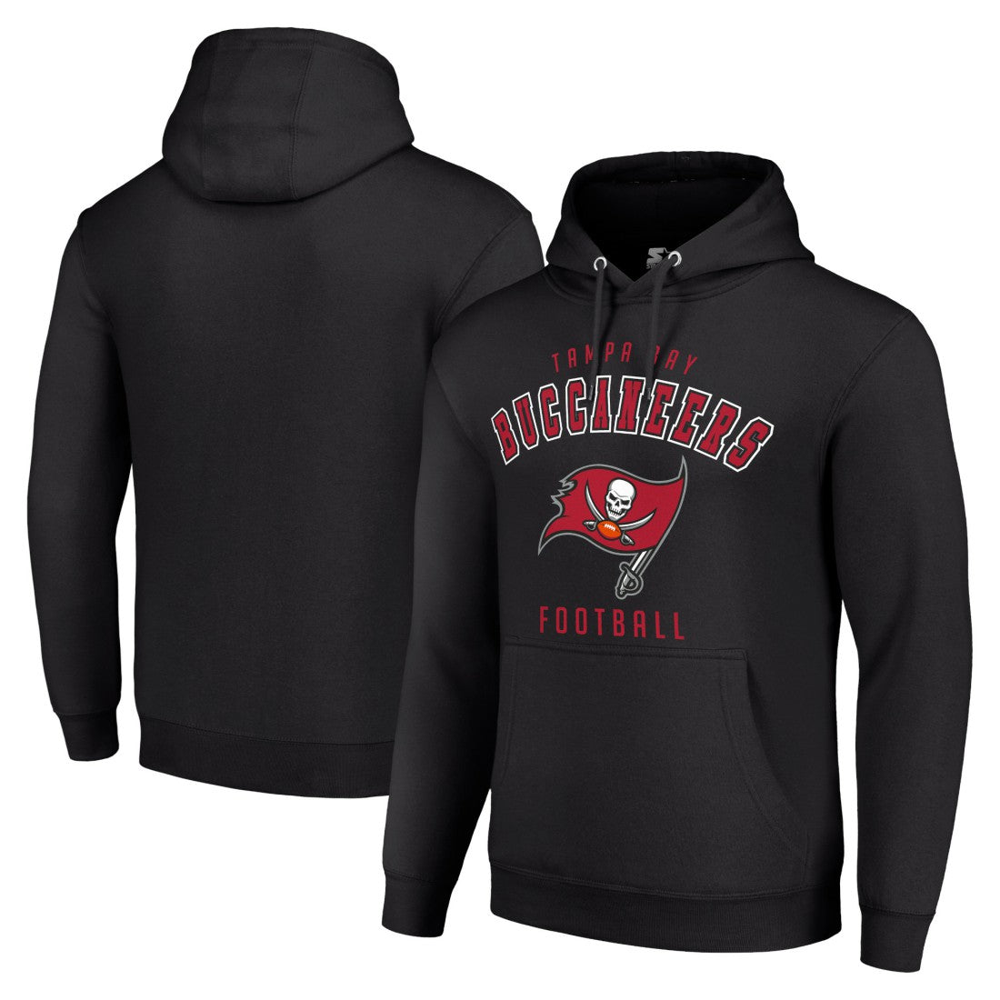 Tampa Bay Buccaneers Starter Unisex Logo Pullover Hoodie Black | NFL