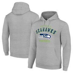 Seattle Seahawks Starter Unisex Logo Pullover Hoodie Heather Gray | NFL