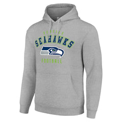 Seattle Seahawks Starter Unisex Logo Pullover Hoodie Heather Gray | NFL