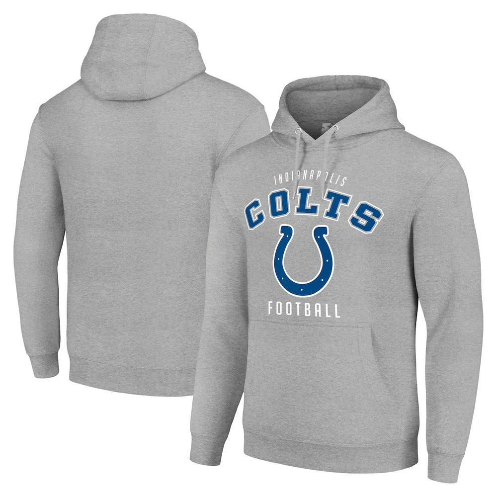 Indianapolis Colts Starter Unisex Logo Pullover Hoodie Heather Gray | NFL