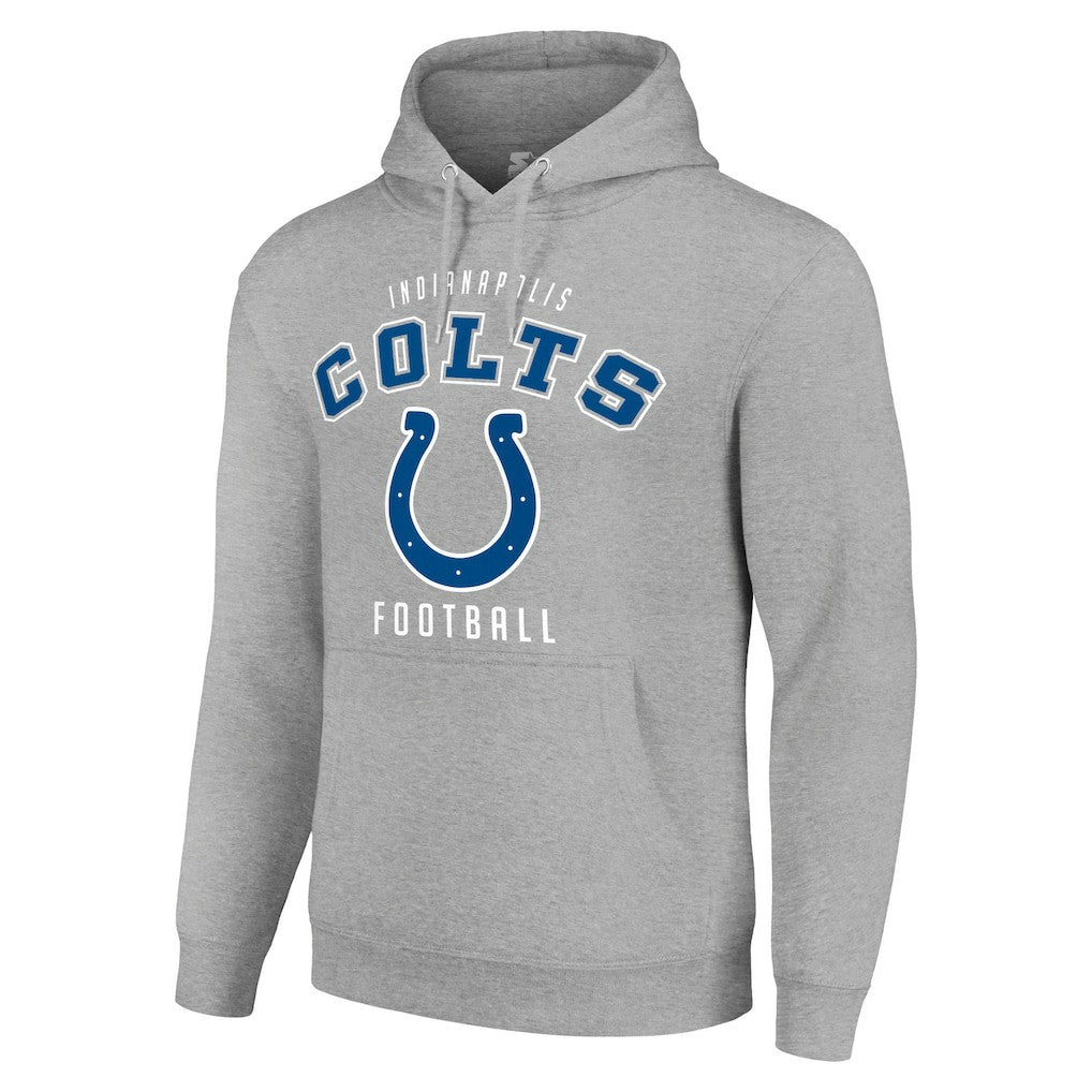 Indianapolis Colts Starter Unisex Logo Pullover Hoodie Heather Gray | NFL