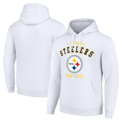 Pittsburgh Steelers Starter Unisex Logo Pullover Hoodie White | NFL