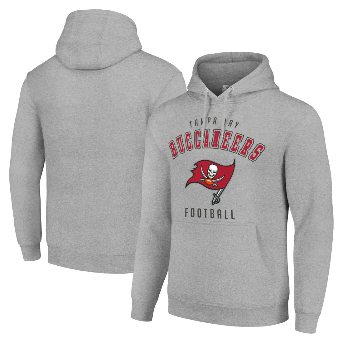 Tampa Bay Buccaneers Starter Unisex Logo Pullover Hoodie Heather Gray | NFL