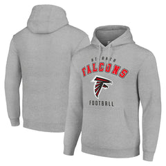 Atlanta Falcons Starter Unisex Logo Pullover Hoodie Heather Gray | NFL