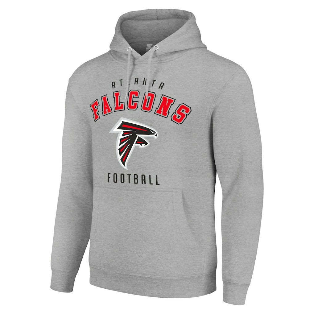 Atlanta Falcons Starter Unisex Logo Pullover Hoodie Heather Gray | NFL