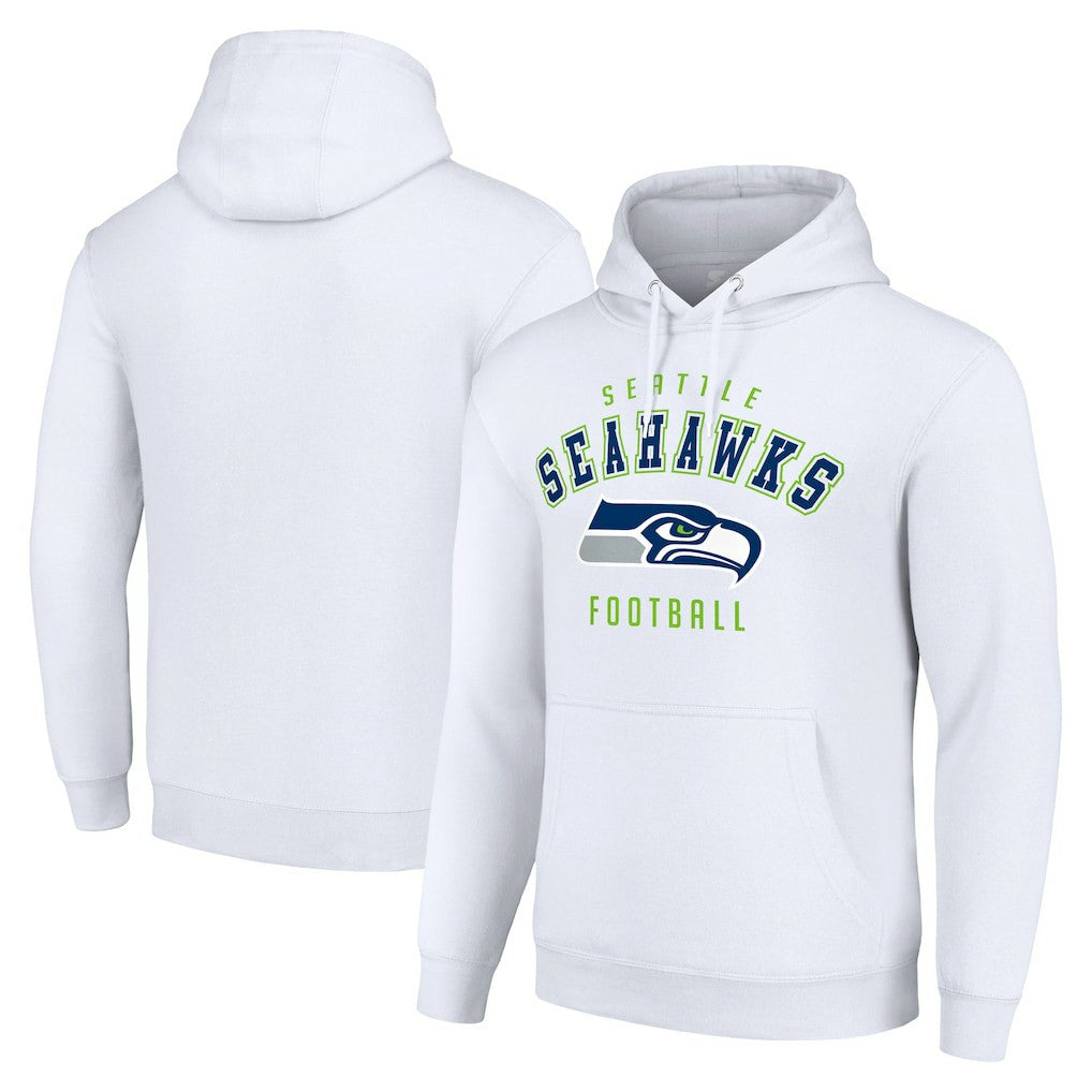 Seattle Seahawks Starter Unisex Logo Pullover Hoodie White | NFL