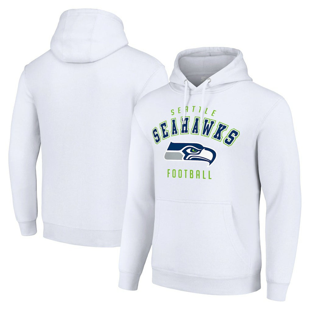 Seattle Seahawks Starter Unisex Logo Pullover Hoodie White | NFL