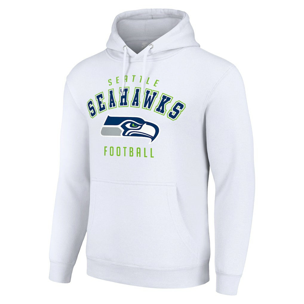 Seattle Seahawks Starter Unisex Logo Pullover Hoodie White | NFL