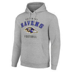 Baltimore Ravens Starter Unisex Logo Pullover Hoodie Heather Gray | NFL