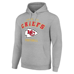 Kansas City Chiefs Starter Unisex Logo Pullover Hoodie Heather Gray | NFL