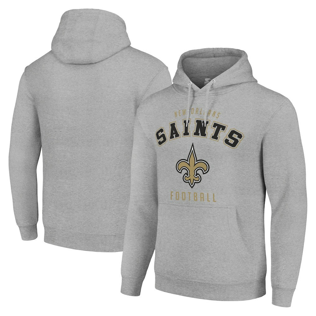 New Orleans Saints Starter Unisex Logo Pullover Hoodie Heather Gray | NFL