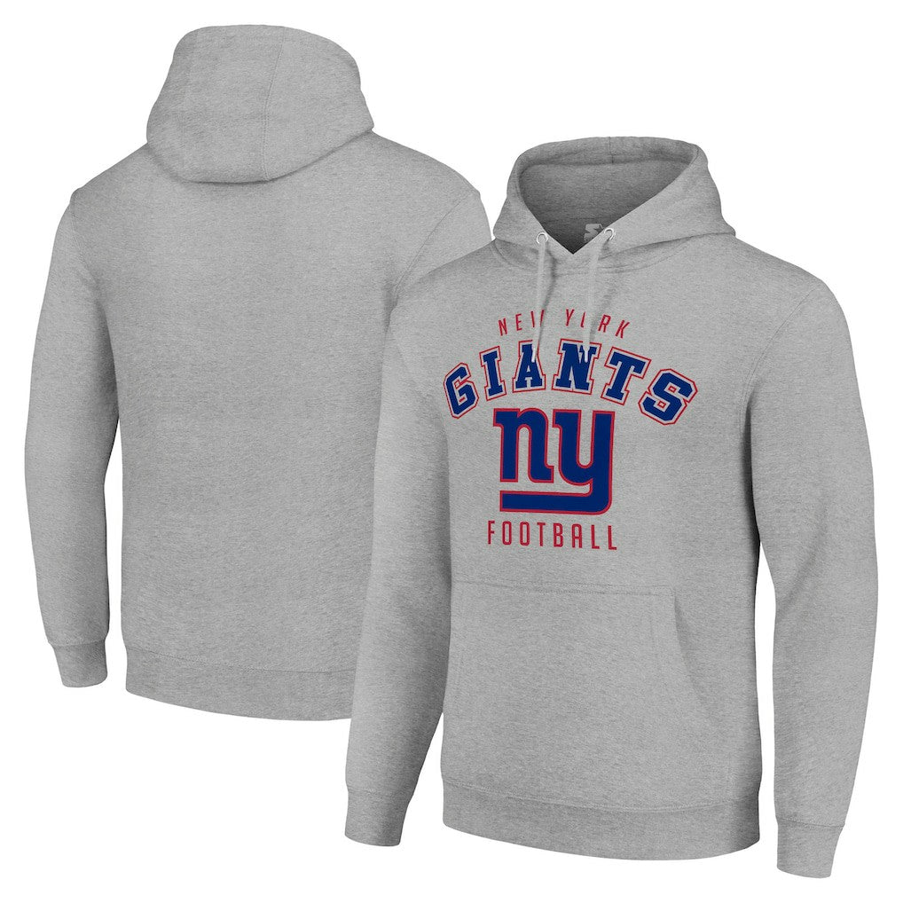 New York Giants Starter Unisex Logo Pullover Hoodie Heather Gray | NFL