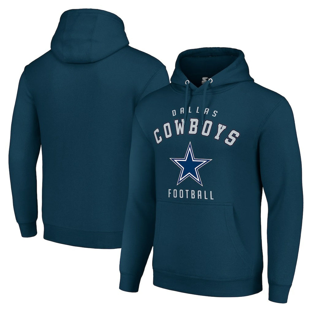 Dallas Cowboys Starter Unisex Logo Pullover Hoodie Navy | NFL