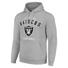 Las Vegas Raiders Starter Unisex Logo Pullover Hoodie Heather Gray | NFL