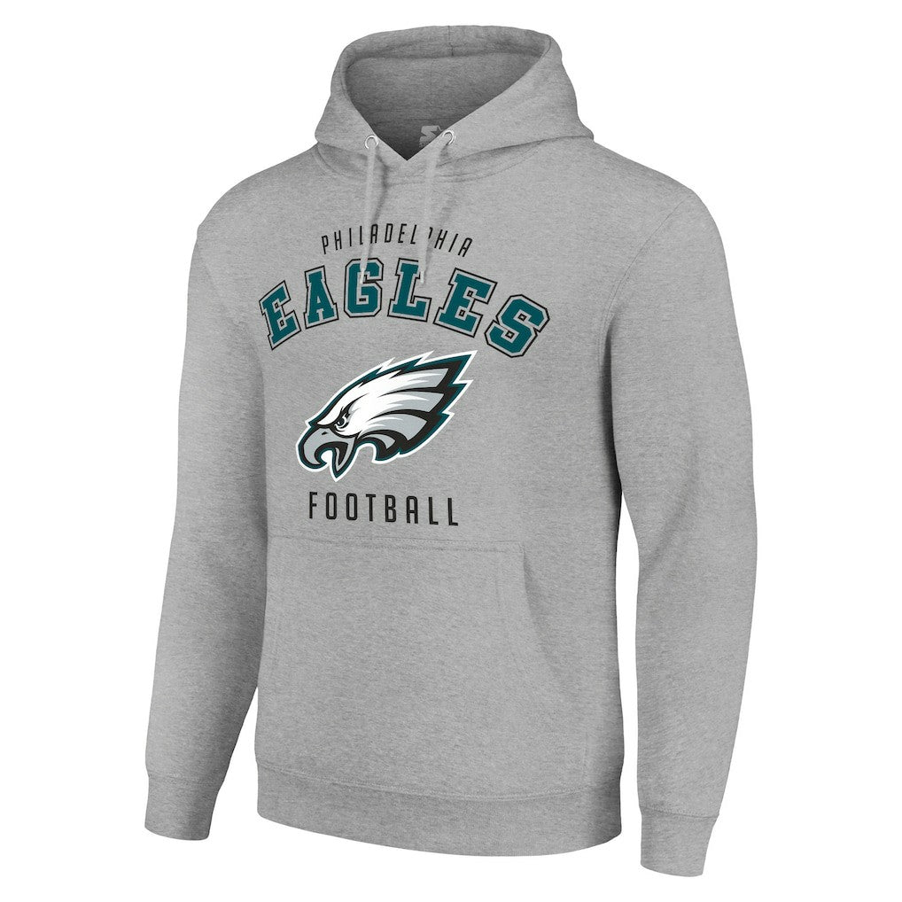 Philadelphia Eagles Starter Unisex Logo Pullover Hoodie Heather Gray | NFL
