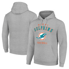 Miami Dolphins Starter Unisex Logo Pullover Hoodie Heather Gray | NFL