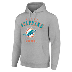 Miami Dolphins Starter Unisex Logo Pullover Hoodie Heather Gray | NFL