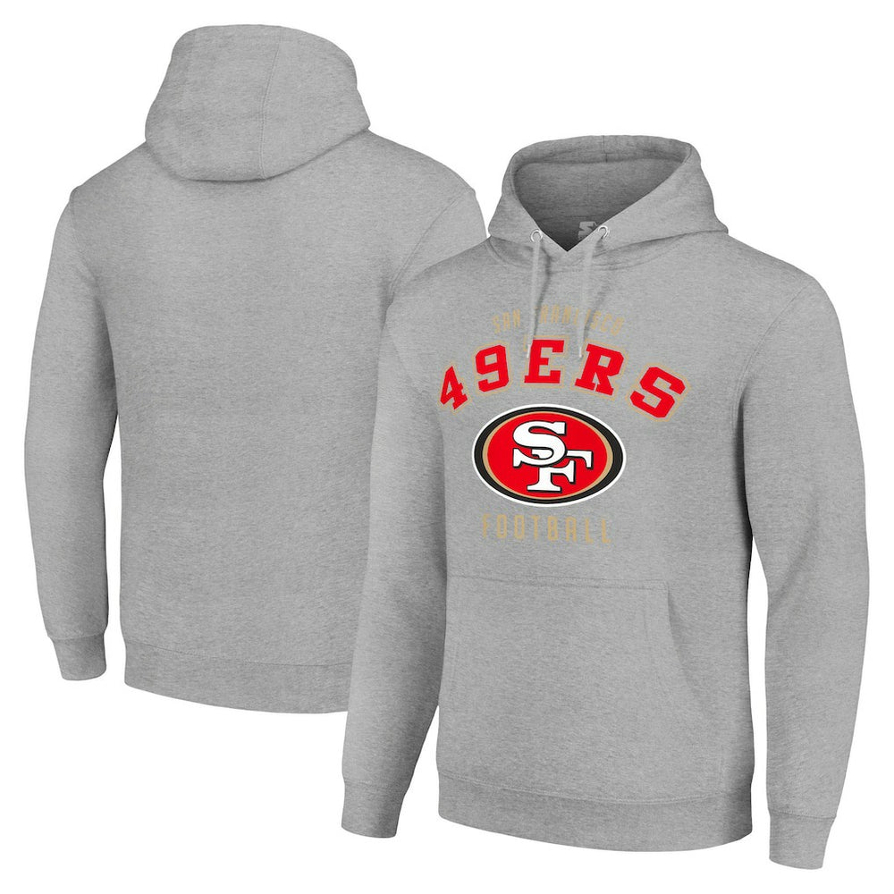 San Francisco 49ers Starter Unisex Logo Pullover Hoodie Heather Gray | NFL