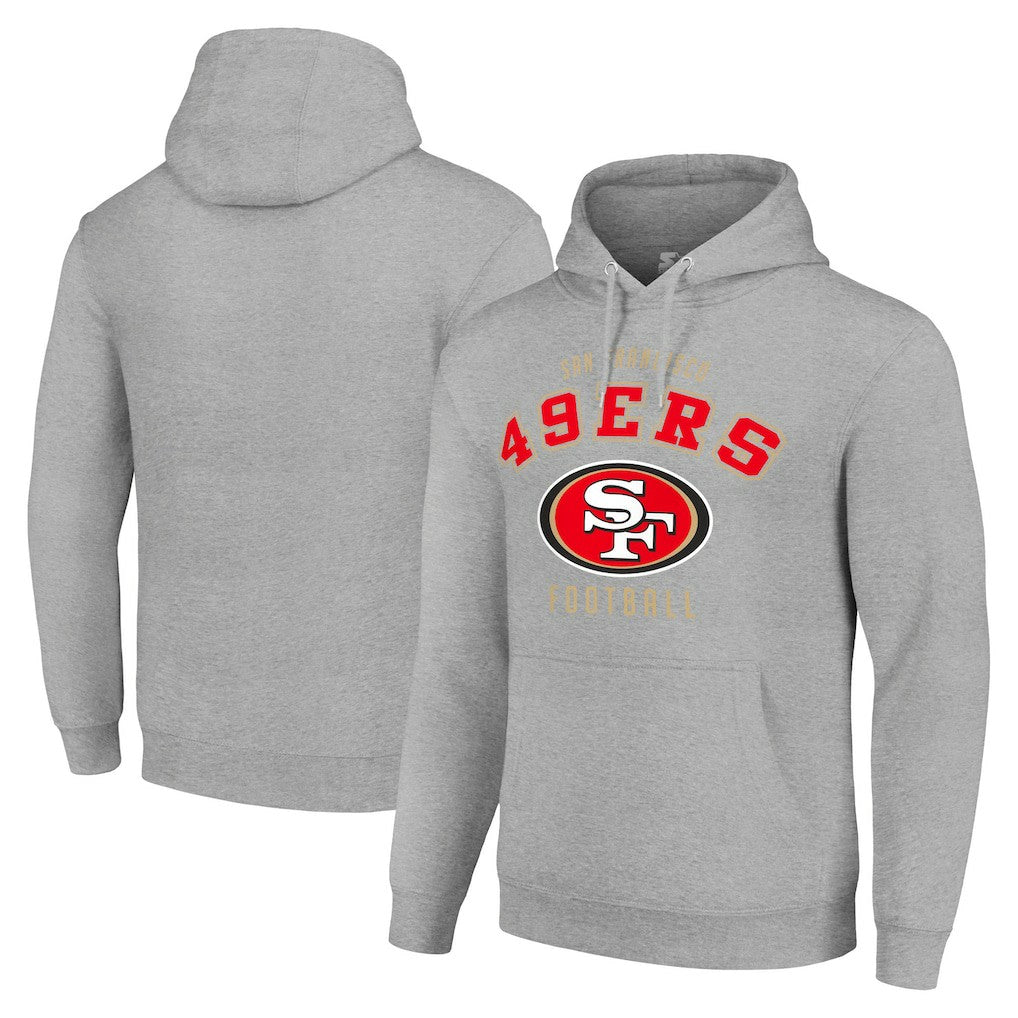 San Francisco 49ers Starter Unisex Logo Pullover Hoodie Heather Gray | NFL