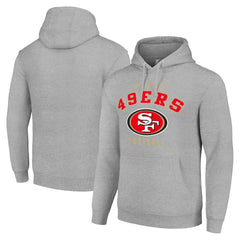 San Francisco 49ers Starter Unisex Logo Pullover Hoodie Heather Gray | NFL
