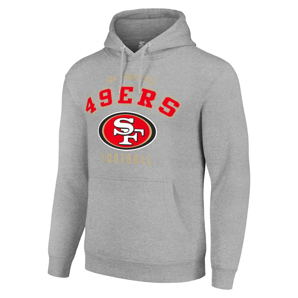 San Francisco 49ers Starter Unisex Logo Pullover Hoodie Heather Gray | NFL