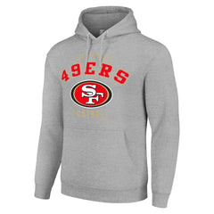 San Francisco 49ers Starter Unisex Logo Pullover Hoodie Heather Gray | NFL