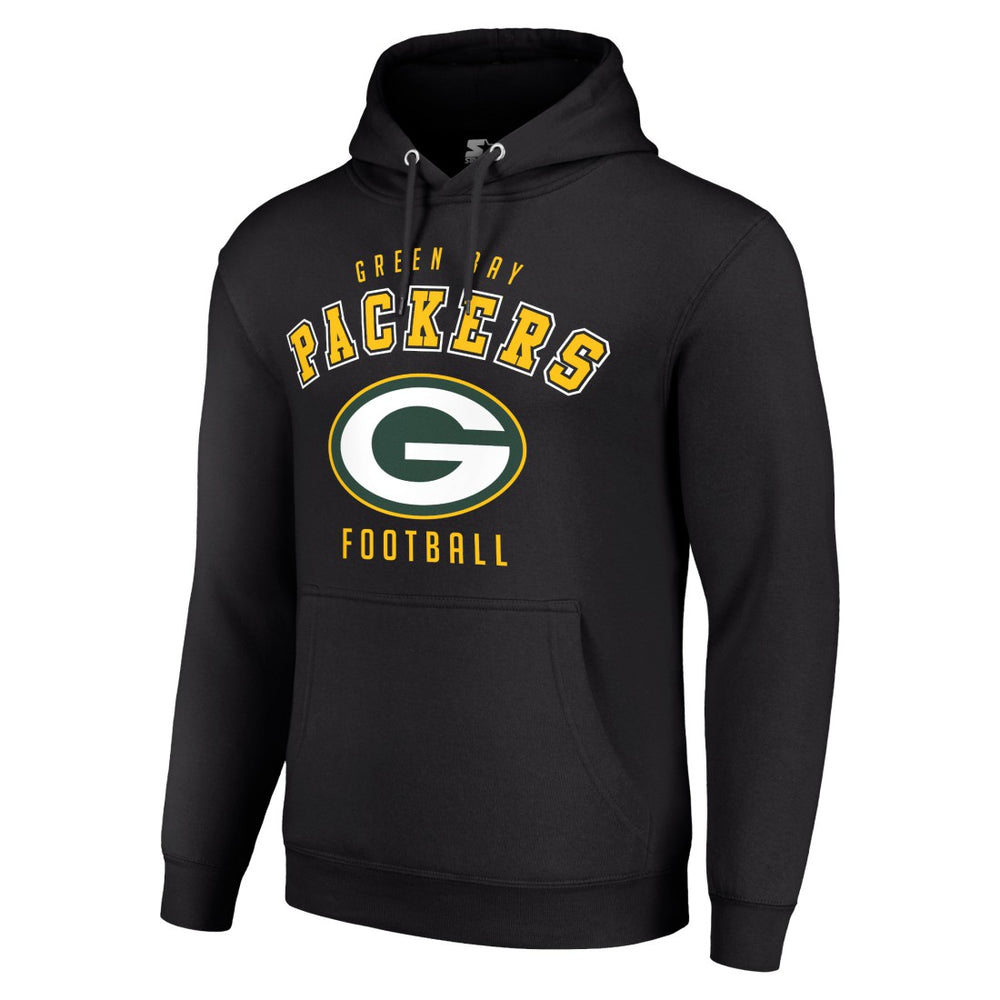 Green Bay Packers Starter Unisex Logo Pullover Hoodie Black | NFL