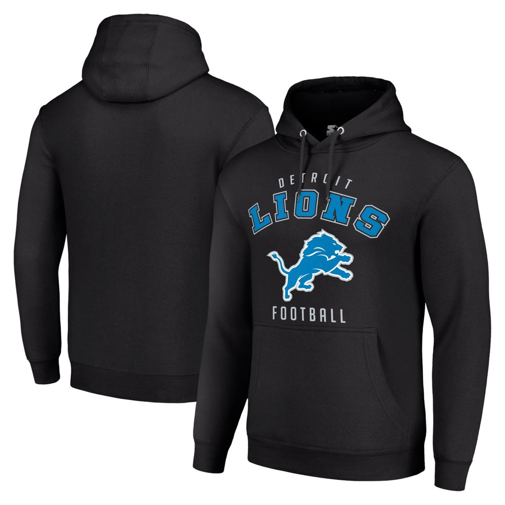 Detroit Lions Starter Unisex Logo Pullover Hoodie Black | NFL