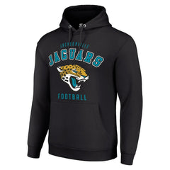 Jacksonville Jaguars Starter Unisex Logo Pullover Hoodie Black | NFL