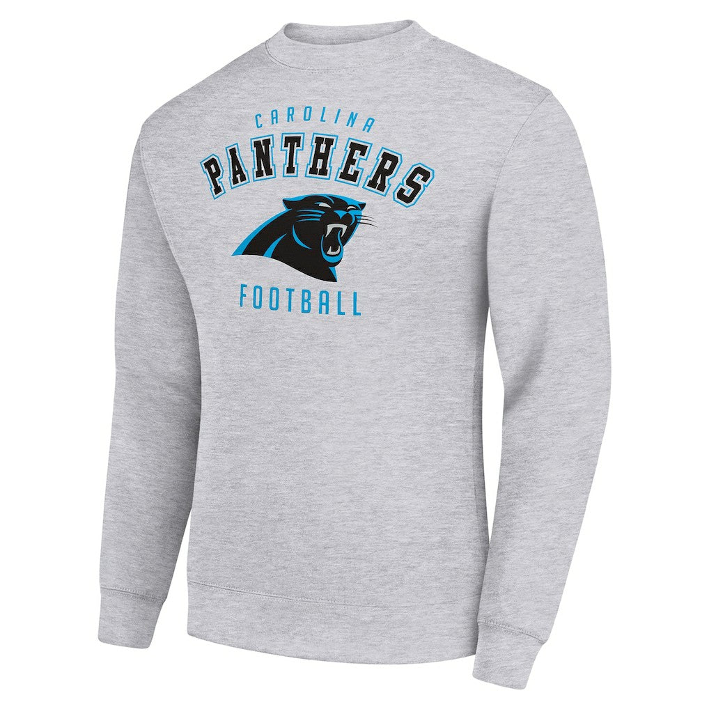 Carolina Panthers Starter Team Logo Pullover Sweatshirt Heather Gray | NFL