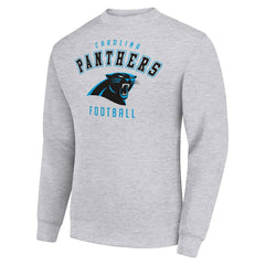 Carolina Panthers Starter Team Logo Pullover Sweatshirt Heather Gray | NFL