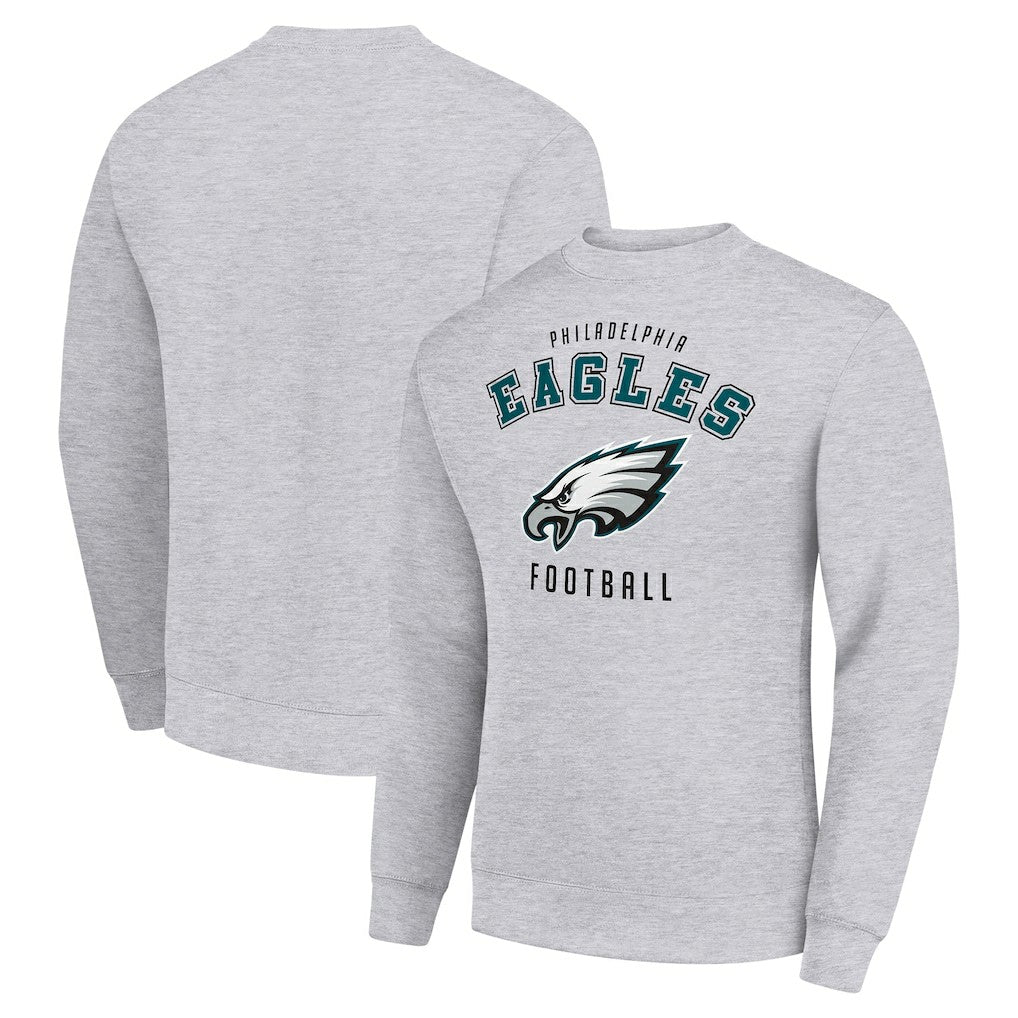 Philadelphia Eagles Starter Team Logo Pullover Sweatshirt Heather Gray | NFL