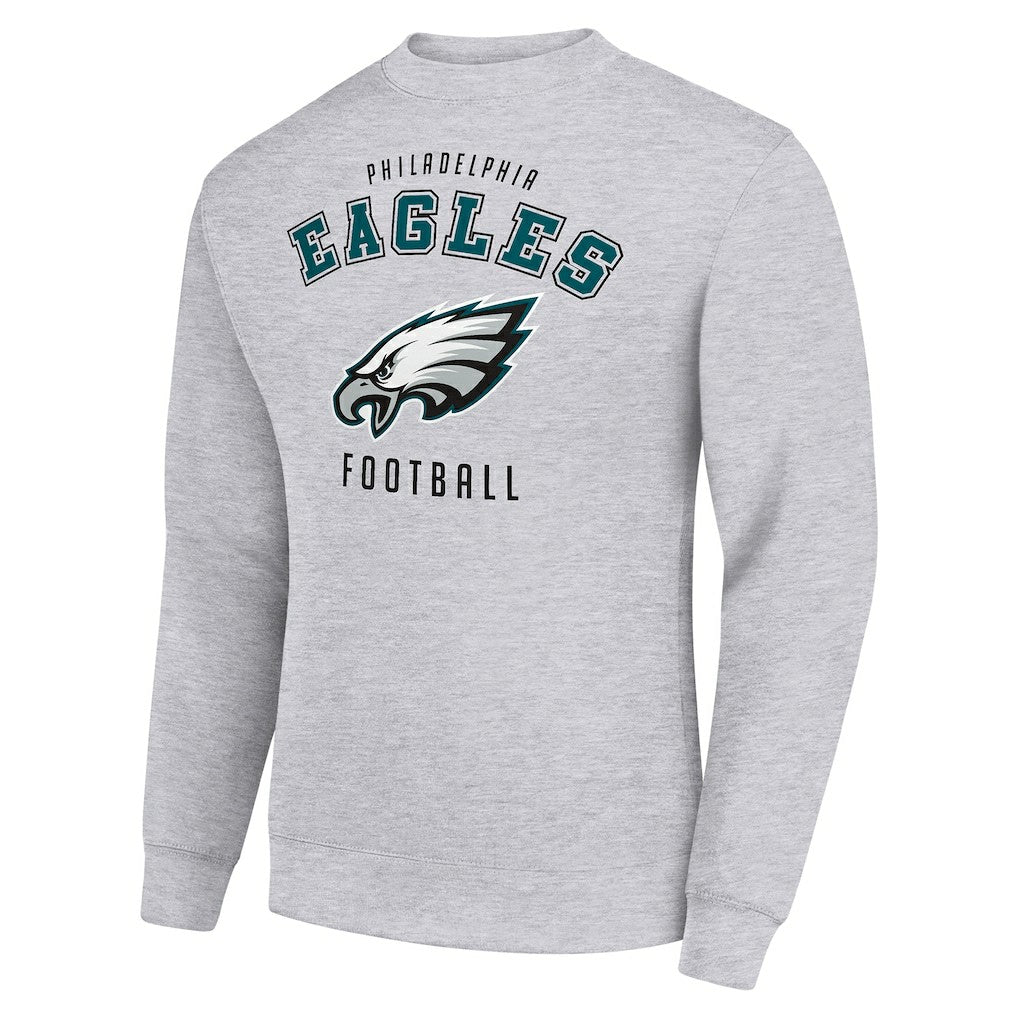 Philadelphia Eagles Starter Team Logo Pullover Sweatshirt Heather Gray | NFL