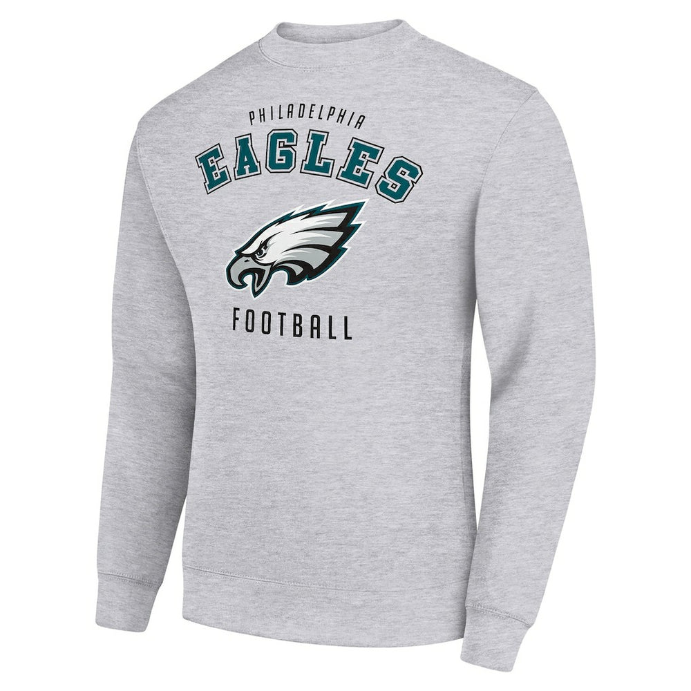 Philadelphia Eagles Starter Team Logo Pullover Sweatshirt Heather Gray | NFL